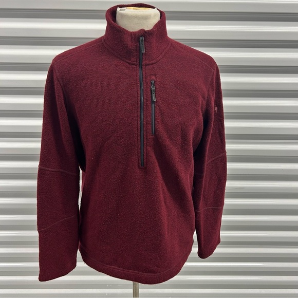 Smartwool Men's Maroon Zip-Up Sweater - Picture 1 of 10